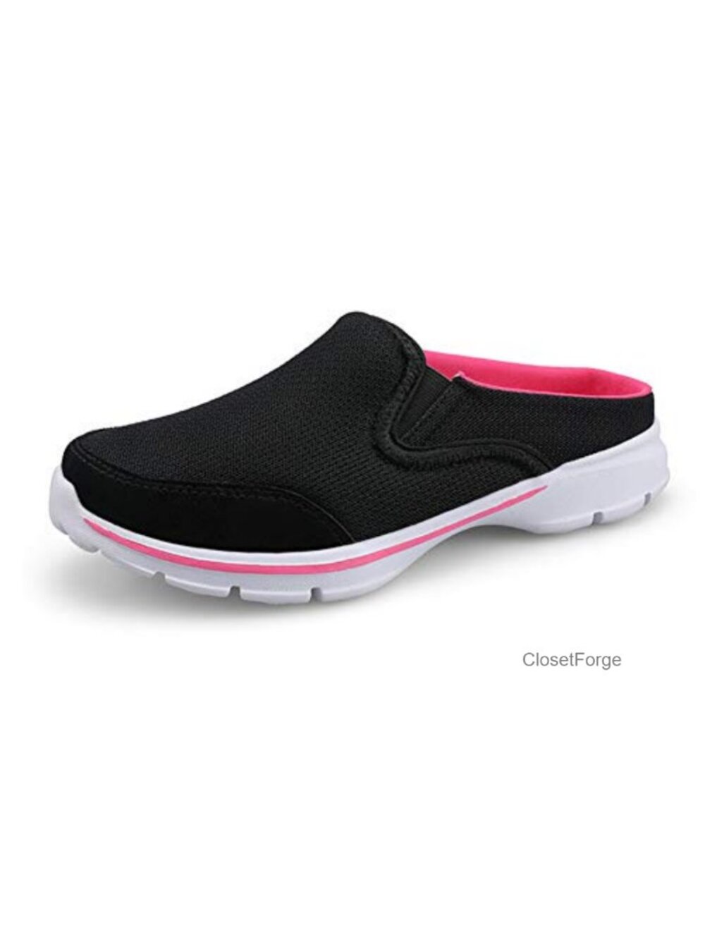 Women's Backless Slip-On Mule Sneakers Closed Toe Breathable Casual Shoes